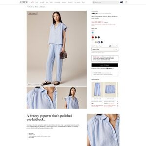 J Crew NEW WITH TAGS - Chambray colored linen shirt